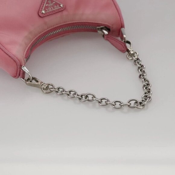 PRADA Shoulder Bag Nylon 2way Pink Silver Auth 111069 - Picture 8 of 16